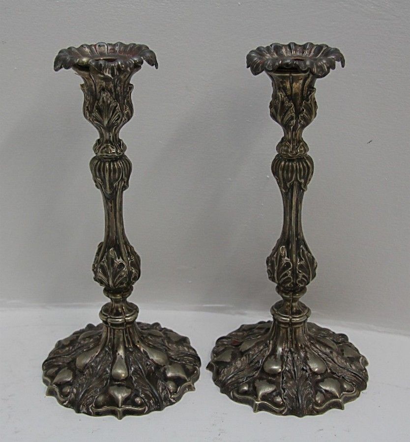 Plated Rococo Candlesticks 27cm Height Candelabra/Candlesticks