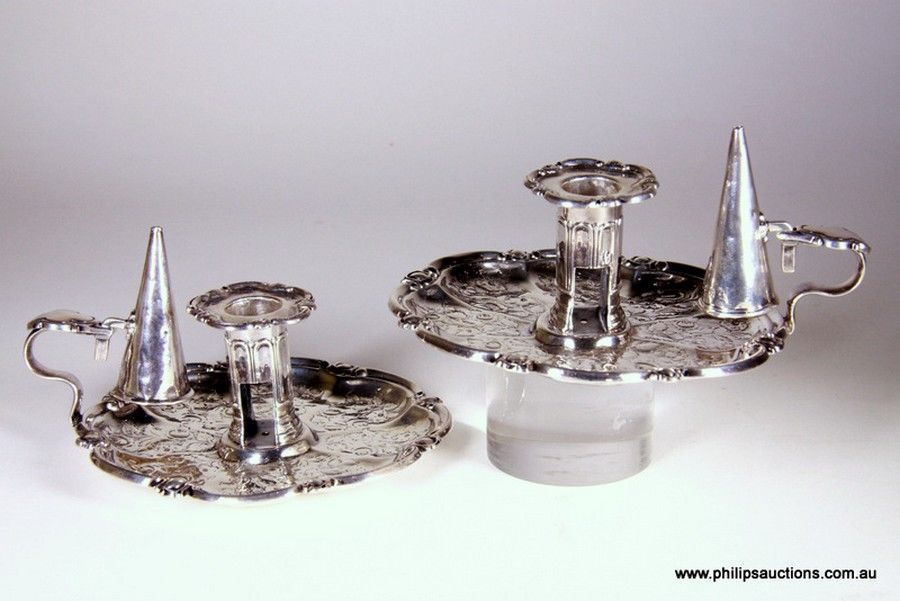 Sterling Silver Candle Holder Snuffers, 1828 Sheffield