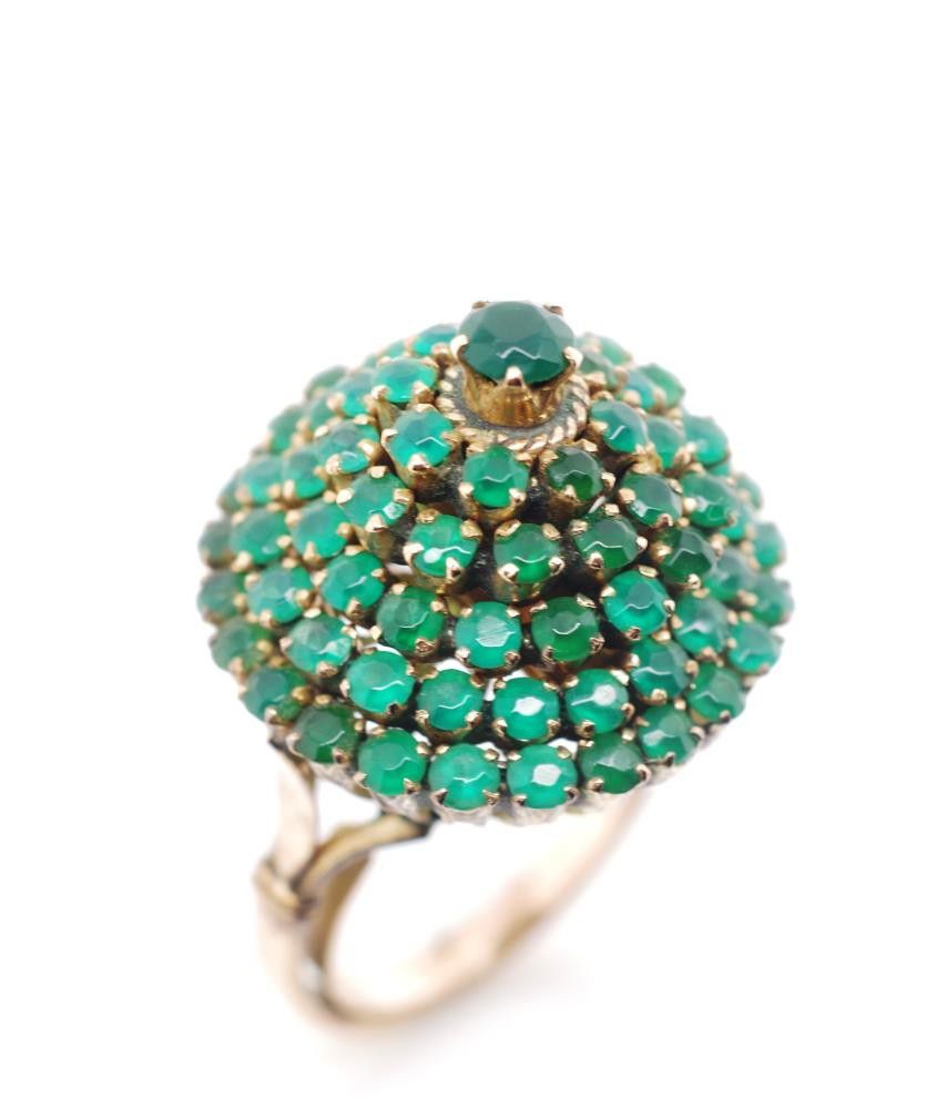 Vintage Gemstone Cocktail Ring, 10ct Yellow Gold, Size L Rings