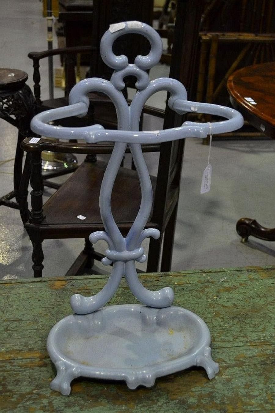 French Enamelled Cast Iron Umbrella Stand Antique Hall, Umbrella