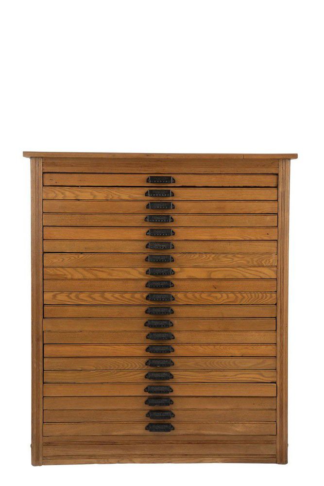 19th Century Hamilton Printer's Bank of Drawers Chests of Drawers