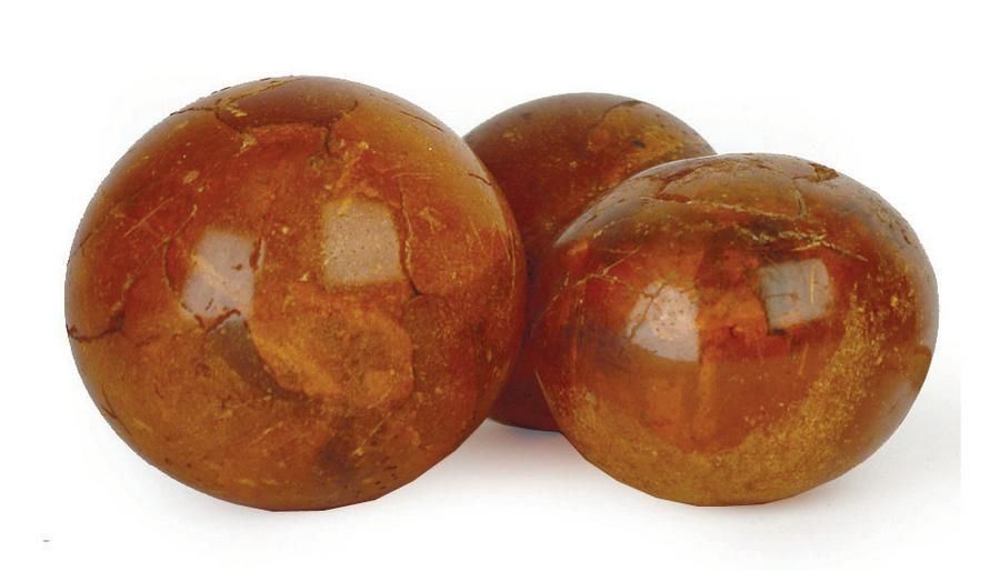 Polished Kauri Gum Balls with Translucent Sections New Zealand Maori