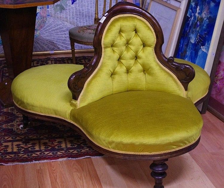 Walnut Three Seater Antique Conversation Chair Seating Lounges