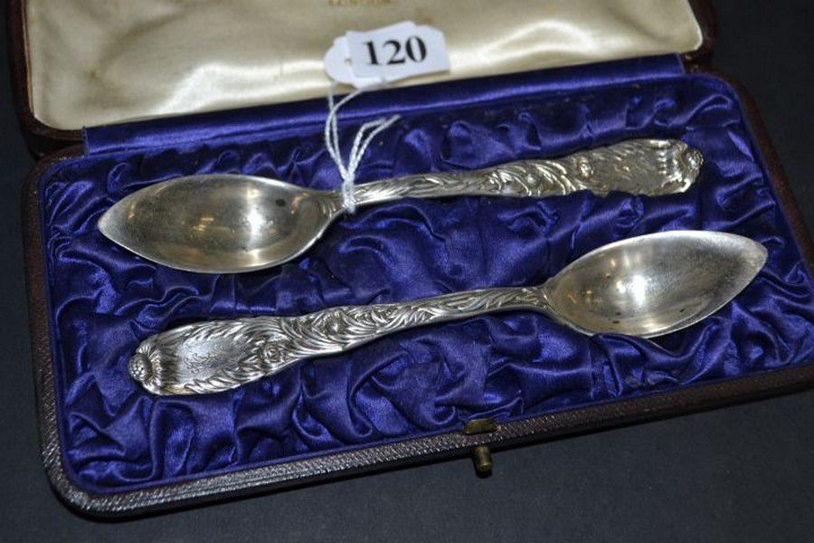 1904 London Hallmarked Sterling Silver Spoon Set in Box Flatware