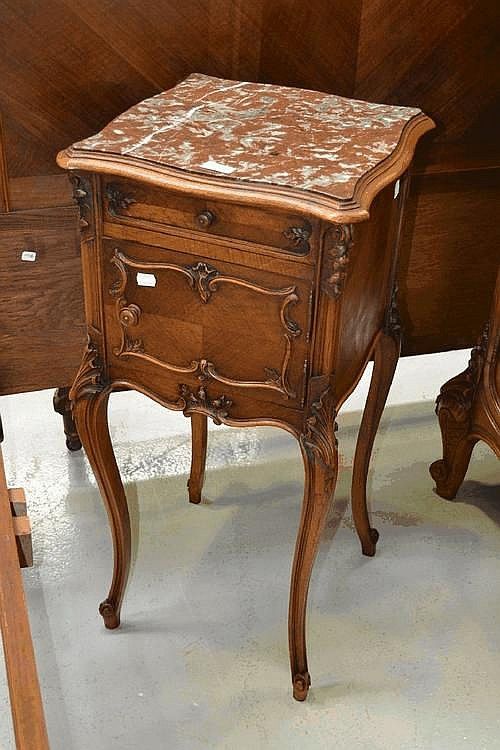 French Louis XV Marble Nightstand Bedside Furniture