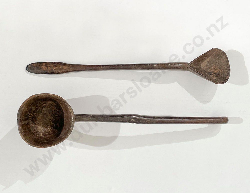 Handcrafted Chinese Wooden Ladles Circular & Triangular Bowls