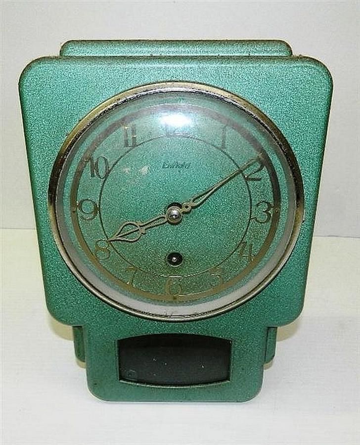 Green Art Deco Wall Clock by Enfield Clocks Wall Horology (Clocks