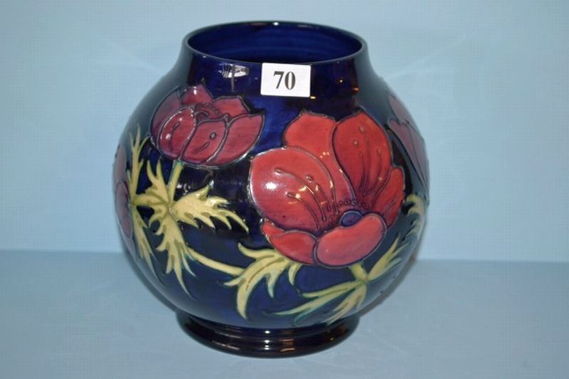 Blue Moorcroft Vase Large Size Moorcroft Ceramics