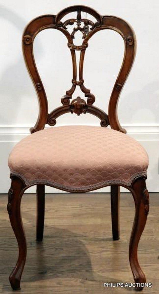 Victorian walnut drawing room chair Seating Singles/Pairs/Threes of