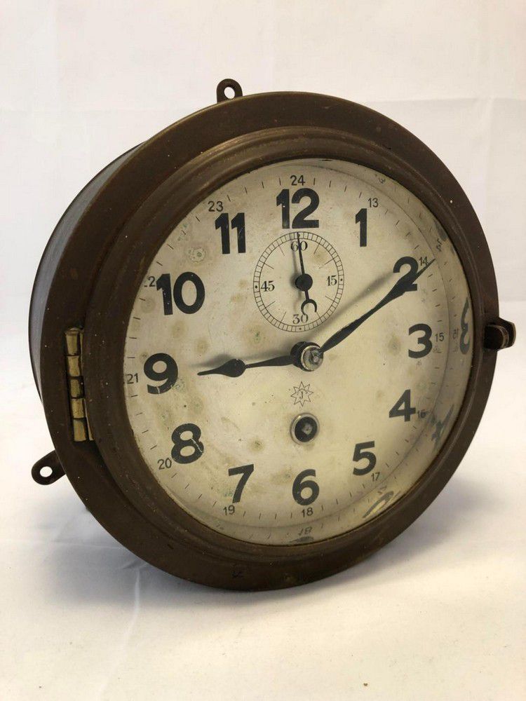 Junghans Brass Wall Clock with Arabic Numerals Clocks Wall