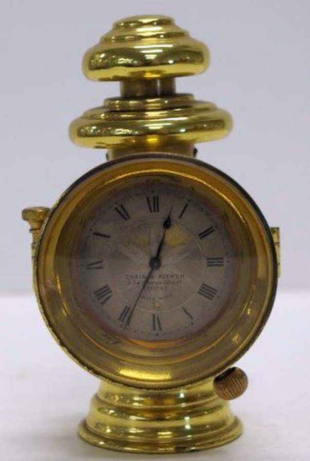 Vintage Brass Lantern Clock with Silvered Dial Clocks Zother Horology (Clocks & watches)