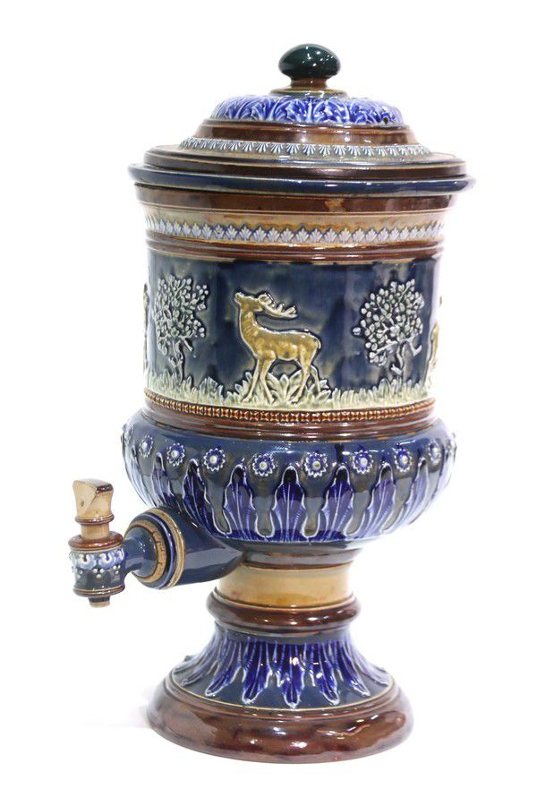 Doulton Lambeth table top water filter salt glazed stoneware.… Royal