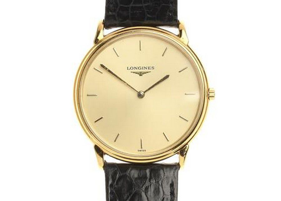 Longines Men's Quartz Wristwatch with Champagne Dial and Box Watches