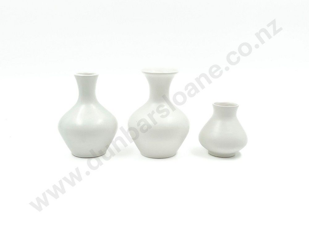 Set of Three Crown Lynn Slip Cast Vases Crown Lynn Ceramics