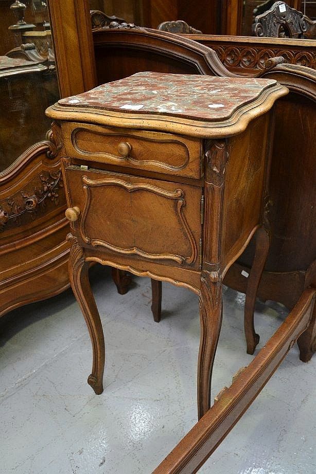 French Louis XV Marble Nightstand Bedside Furniture