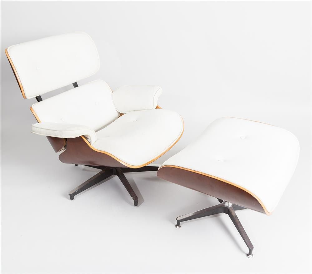 Charles Eames Armchair and Ottoman Set United States Furniture
