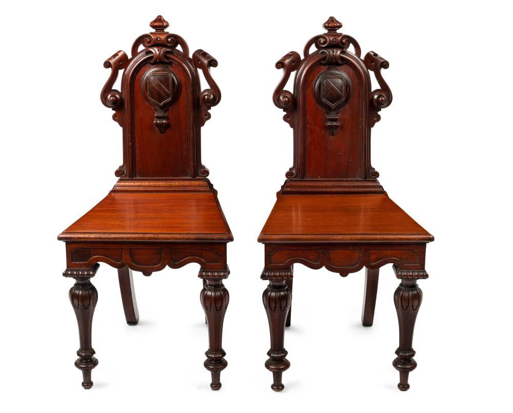 Mid 19th Century Cedar Hall Chairs from Melbourne Seating Singles
