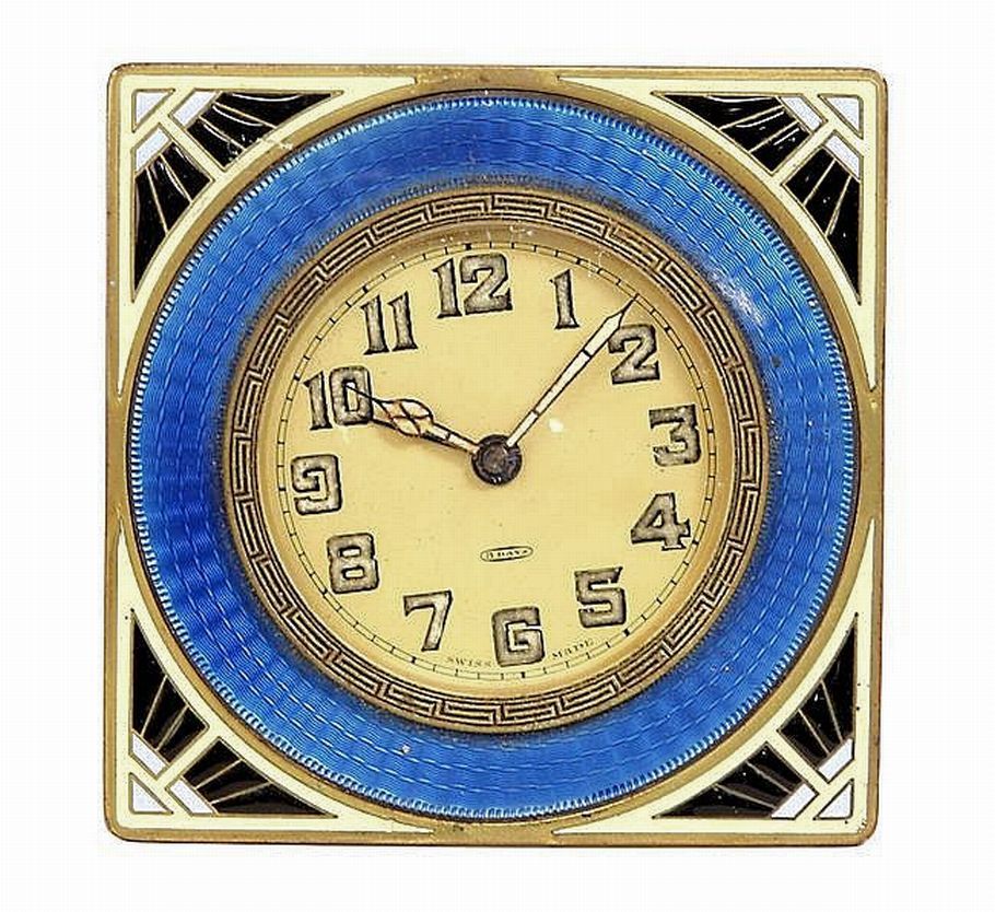 Swiss Art Deco Desk Clock Clocks Zother Horology (Clocks & watches)