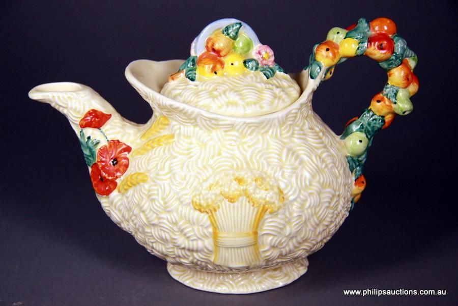 Clarice Cliff Celtic Harvest Teapot Cliff, Clarice Ceramics