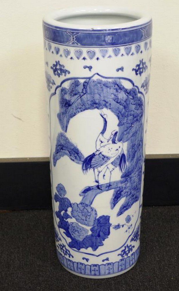 Blue & White Ceramic Umbrella Stand from China Ceramics Chinese