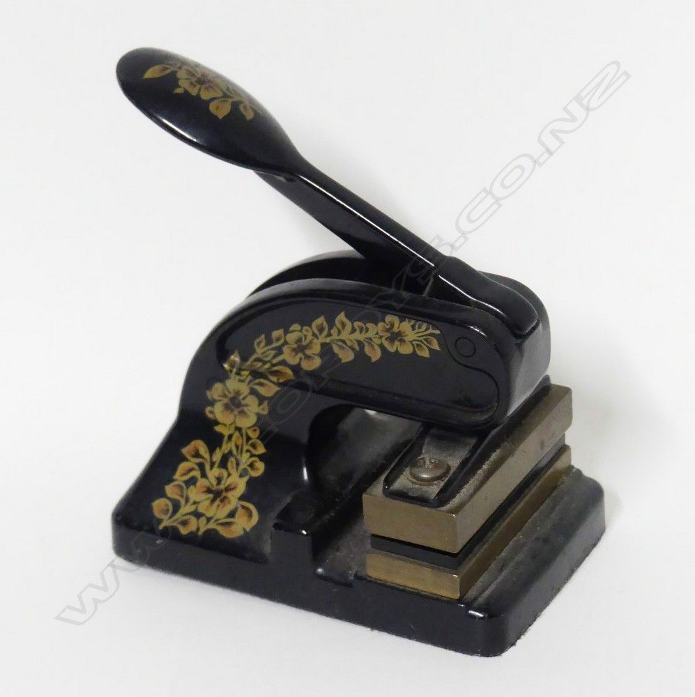 Floral French Monogram Embosser Writing Desk Accessories