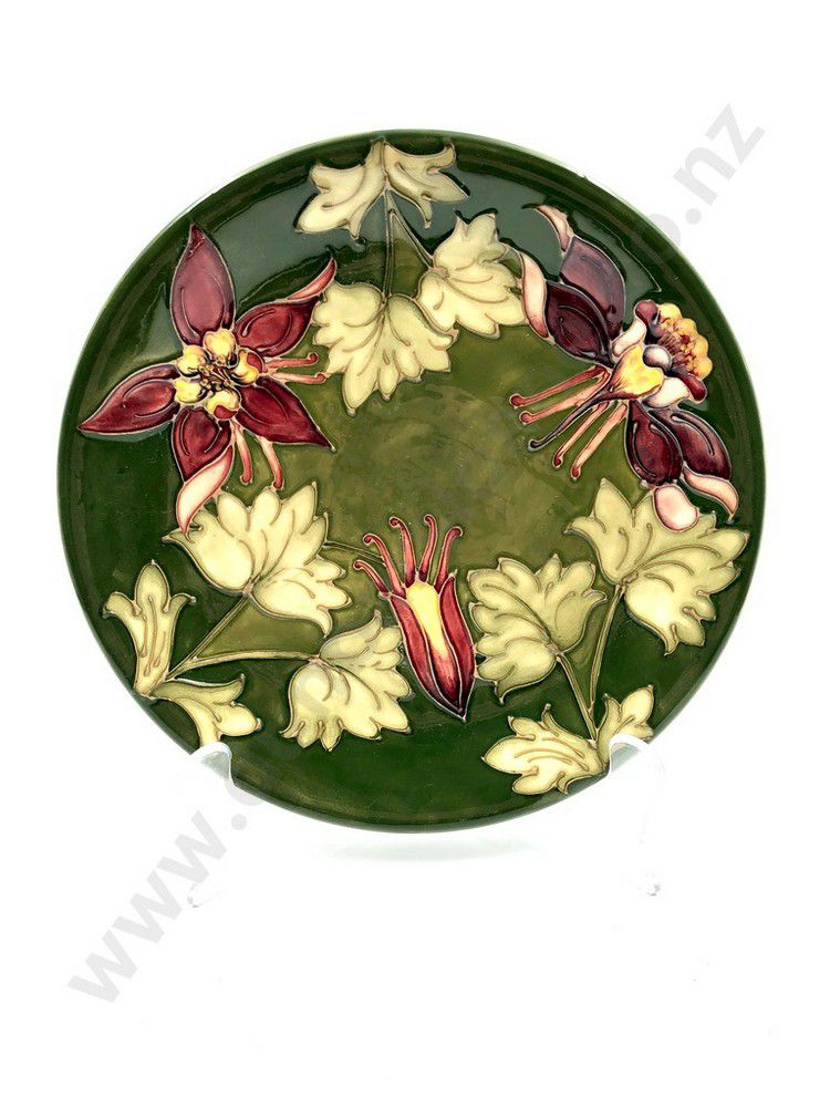 Moorcroft Plate with Initials 25.5 cm Diameter Moorcroft Ceramics