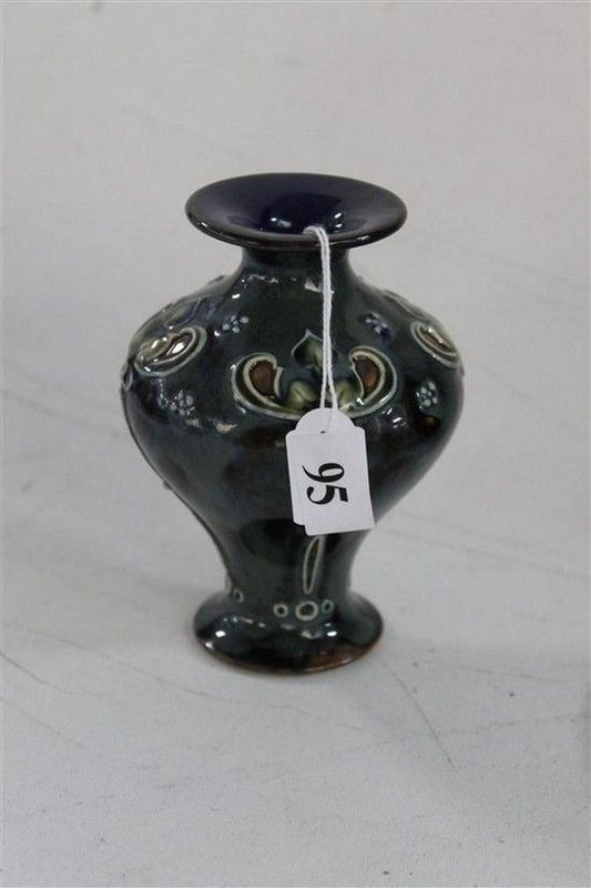 Royal Doulton Lambeth Pottery Vase, Signed 'G.S' Royal Doulton Ceramics