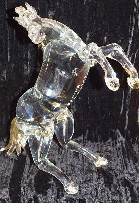 Murano Glass Horse Figurine 28cm / Murano Glass