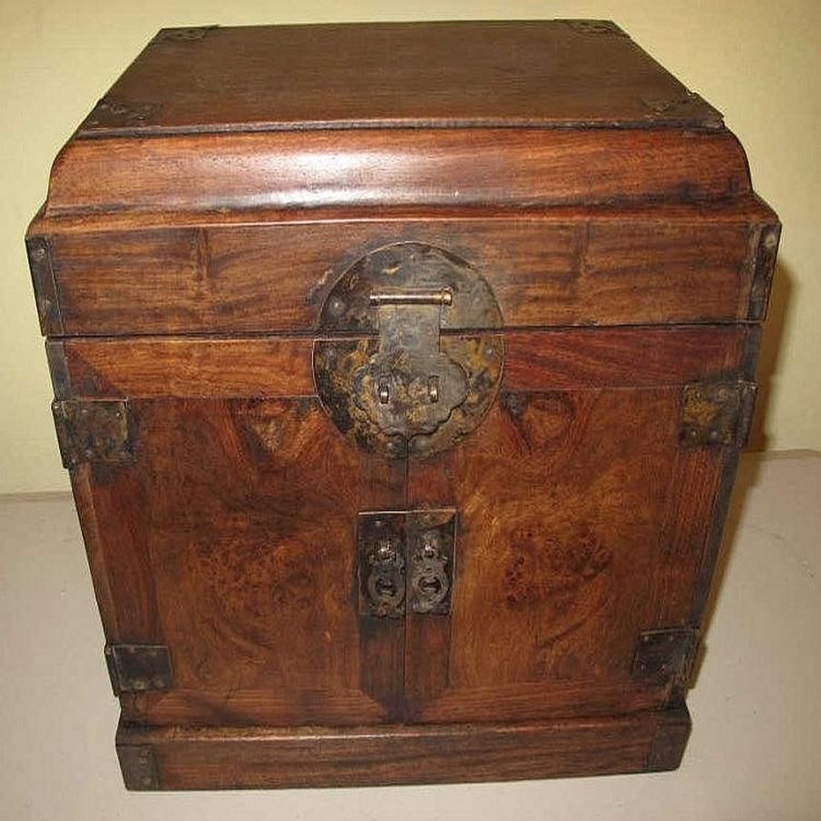 Huanghuali Chest with Devil Face Grains Furniture Oriental