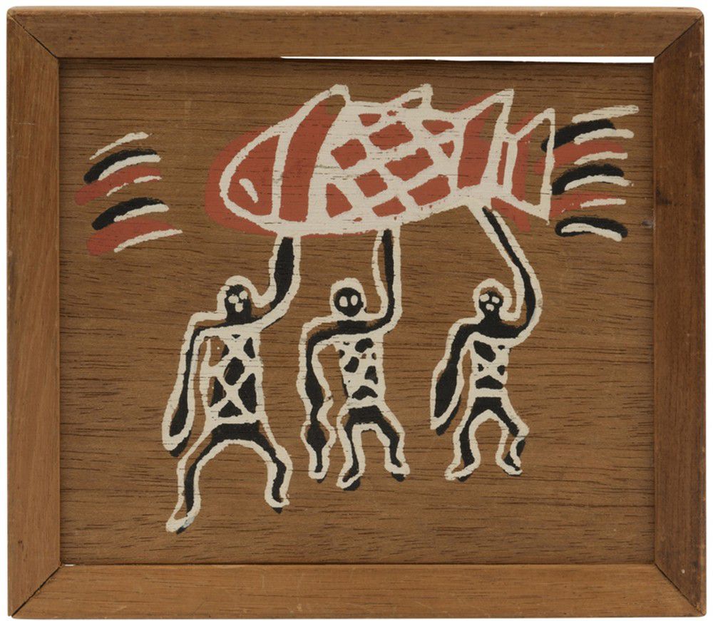 Aboriginal Art Souvenir from 1956 Melbourne Olympics Sporting