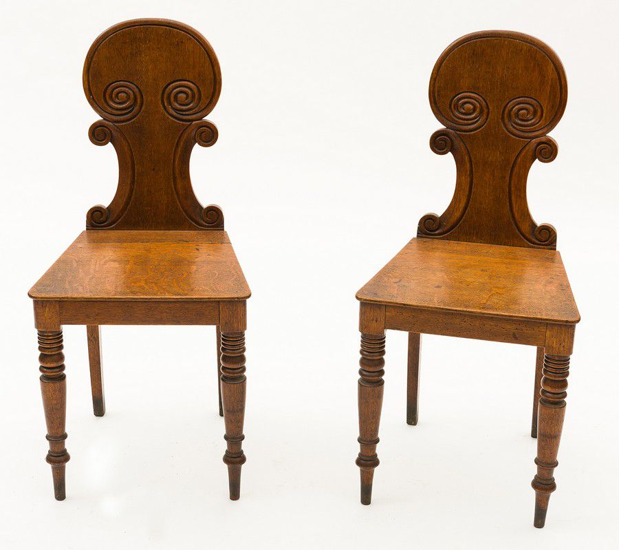 Victorian Oak Hall Chairs Elegant and Timeless Seating Singles