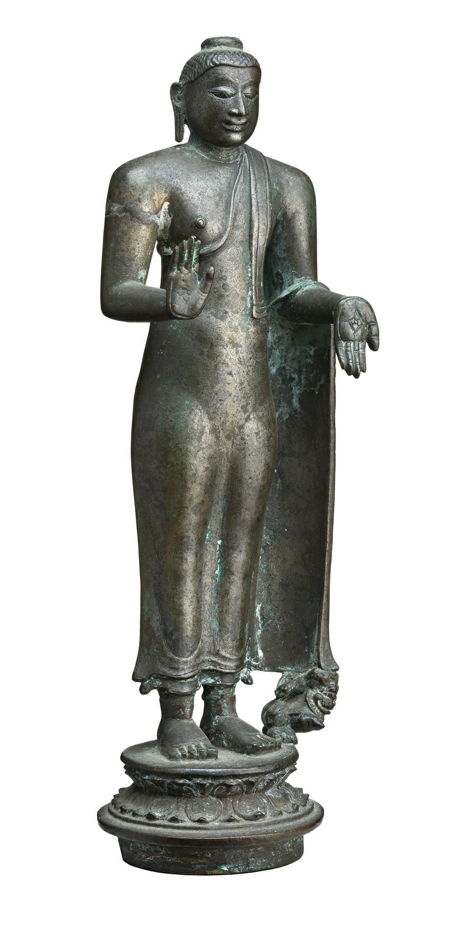 Bronze Standing Buddha from Polonnaruya Period, Sri Lanka Bronze
