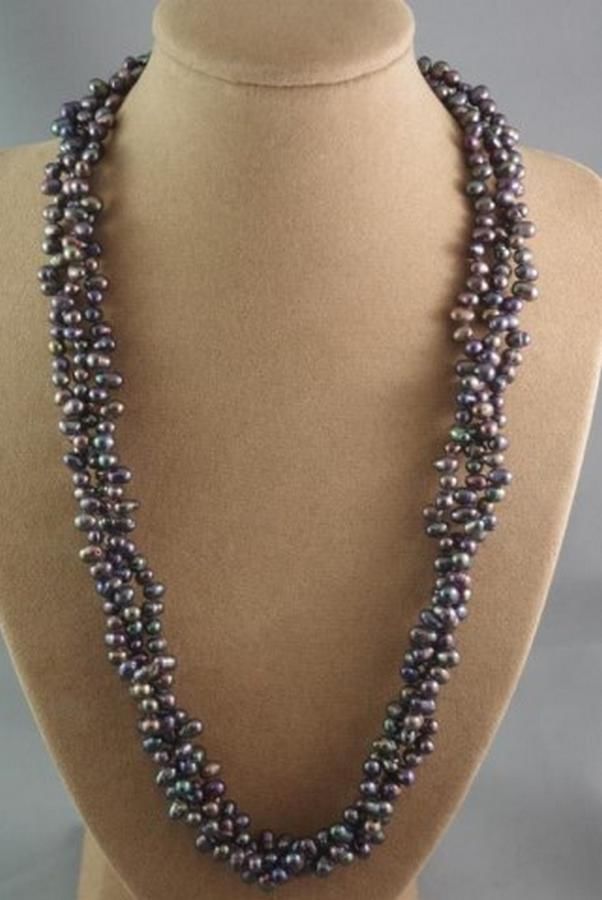 Clasp Pearl Necklace Three Strand Necklace/Chain Jewellery