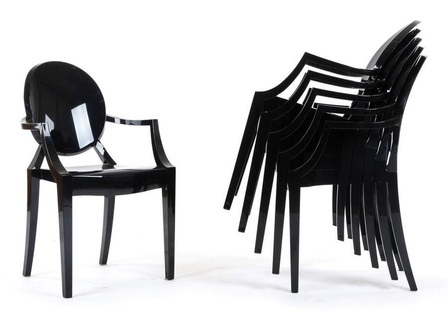 Six Philippe Starck Ghost Chairs by Kartell European Furniture Post 1950