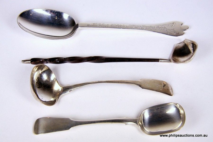 Antique Aberdeen Silver Spoons and Ladles Collection Flatware/Cutlery and Accessories Silver