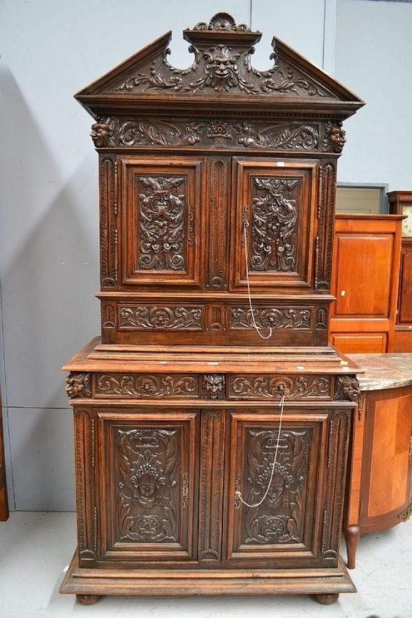 French Gothic Oak Cupboard (or Antique French Oak Cupboard)