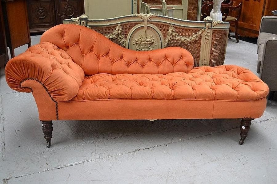 Edwardian Chaise Longue Antique Beauty Seating Lounges, Settees