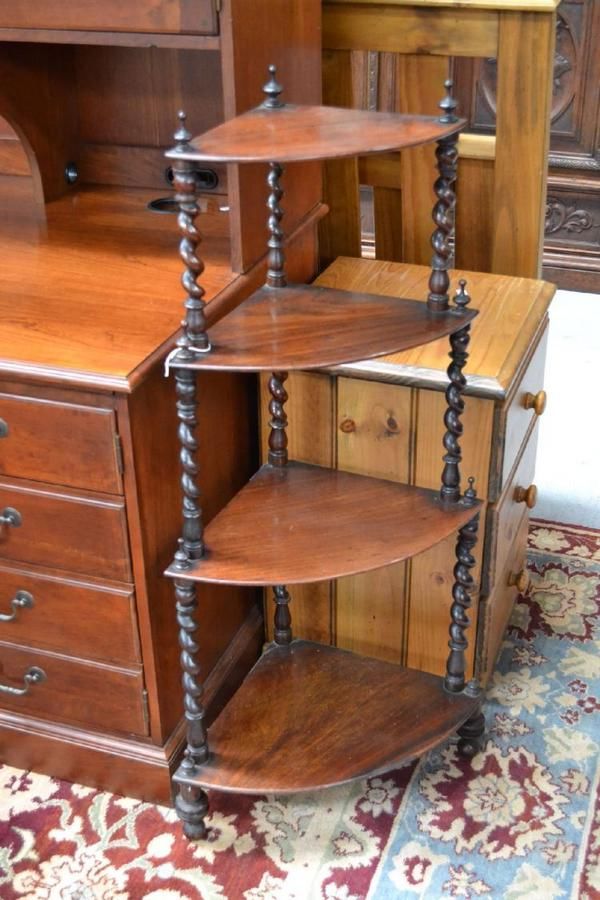 Antique Corner Whatnot 111 cm High Whatnots & Music Canterburies