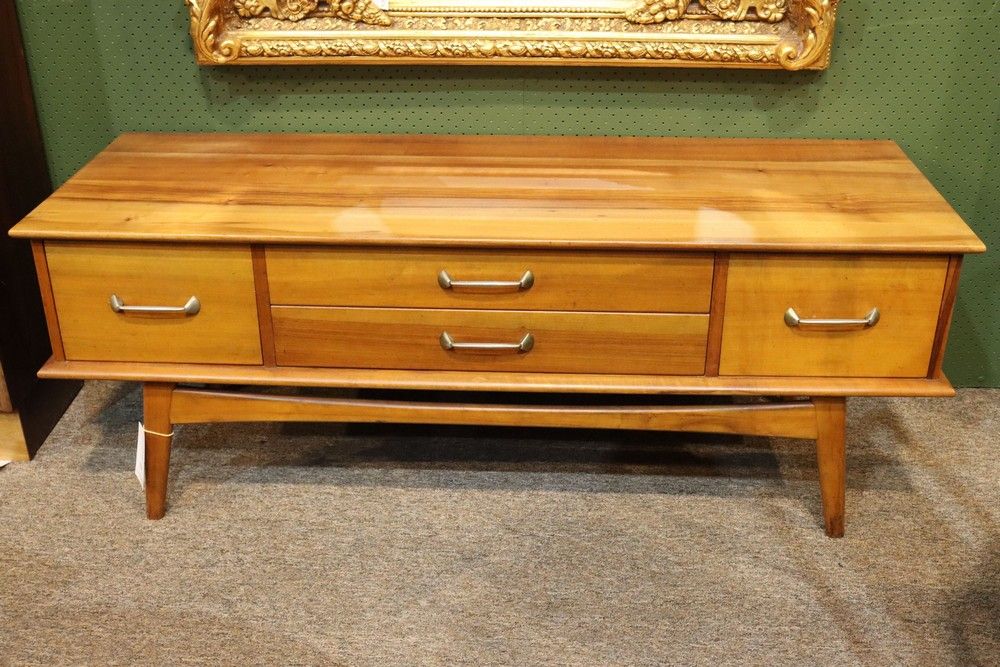 1960s Blackwood Lowboy with Four Drawers and Splayed Legs Australian