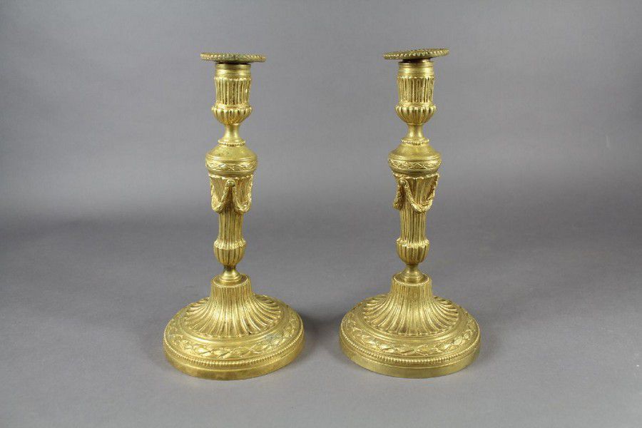 Antique French Candlesticks (Pair) Candelabra/Candlesticks Lighting