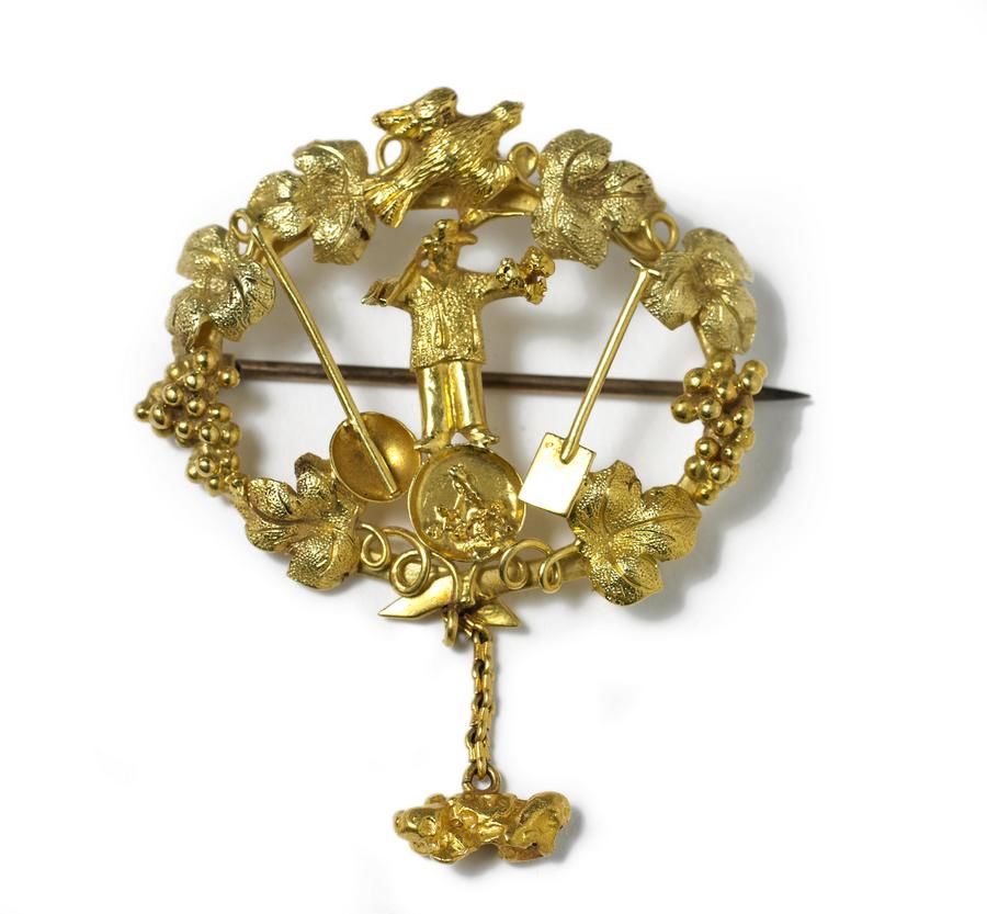 Australian Goldfields Miner Brooch, 1855 Brooches Jewellery