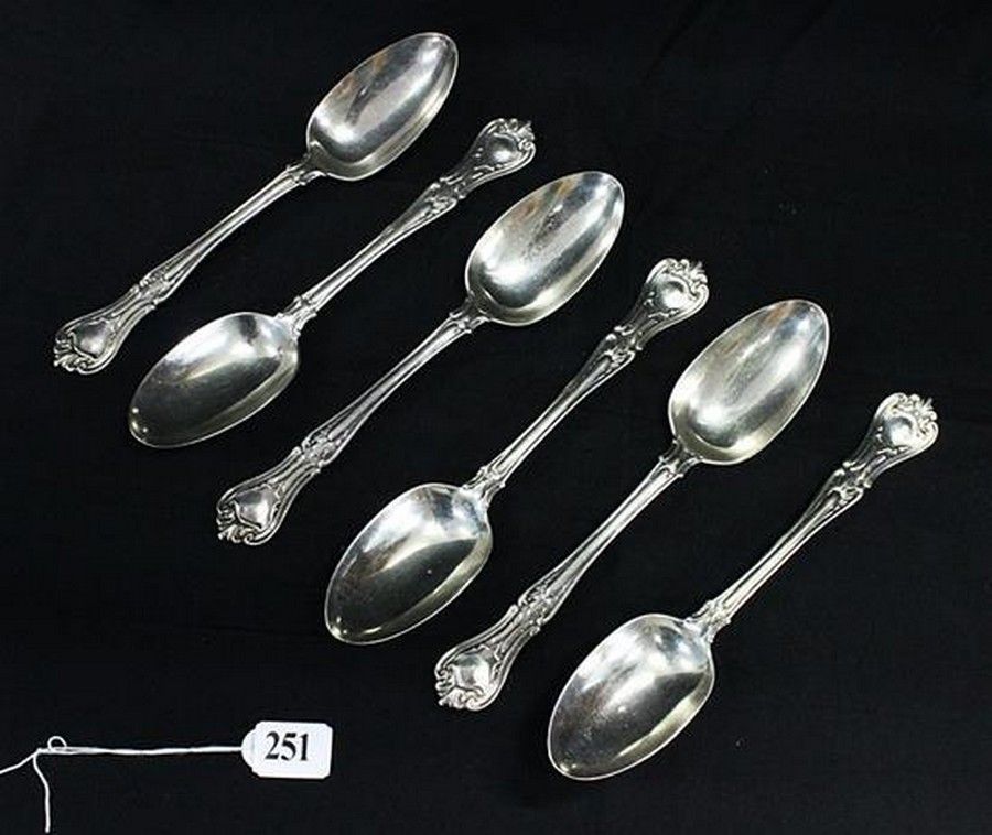 Victorian Silver Dessert Spoons, London 1853 Flatware/Cutlery and