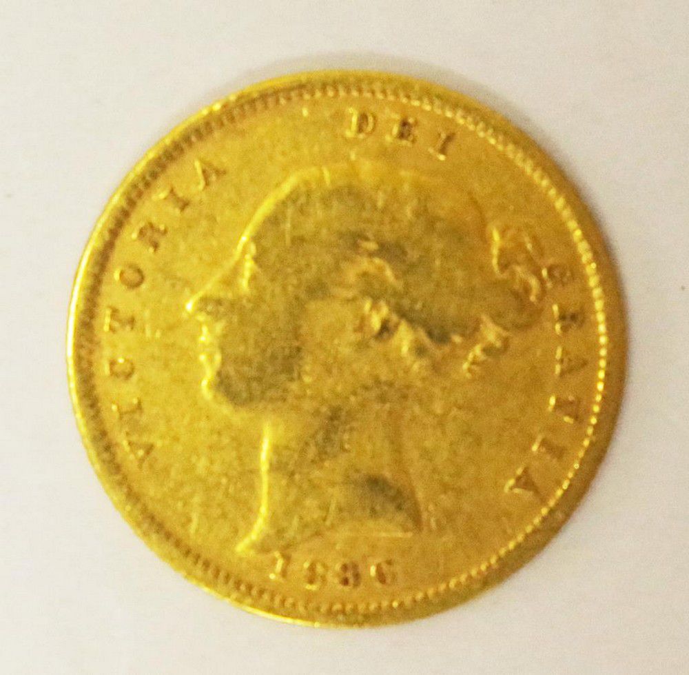 UK Gold Half Sovereign 1886 Coins Numismatics, Stamps & Scrip