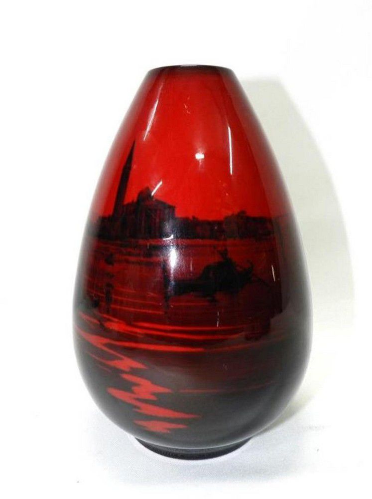 Royal Doulton Flambe Scene Vase Royal Doulton Ceramics