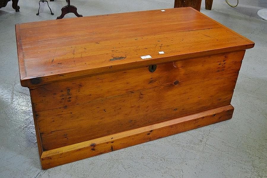 Antique Pine Blanket Box 96cm Length Trunks & Chests Furniture