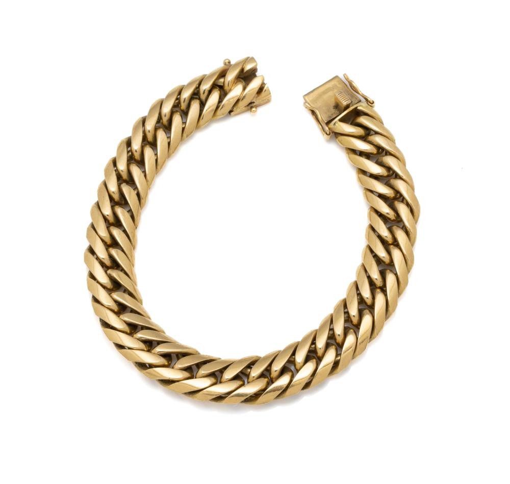 18ct Gold Cuban Link Bracelet with Box Clasp Bracelets/Bangles