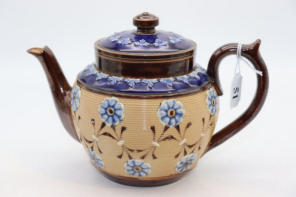 Blue Cornflower Stoneware Teapot Royal Doulton Ceramics