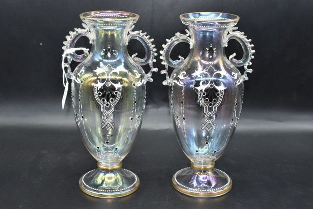 HandEnamelled Vases / Murano Glass