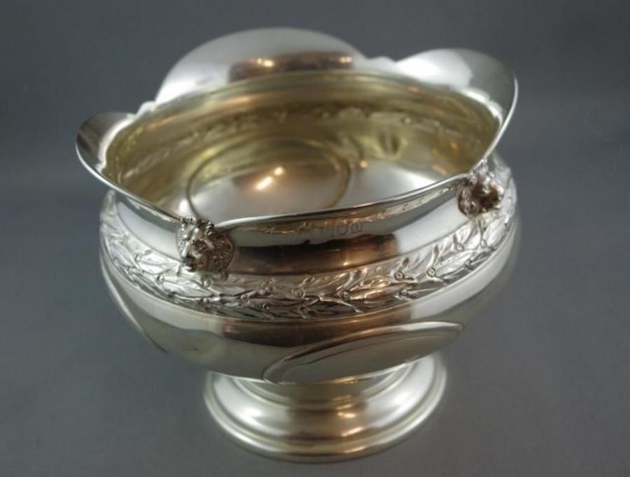 1909 Sterling Silver Rose Bowl by BP London Hallmark Bowls