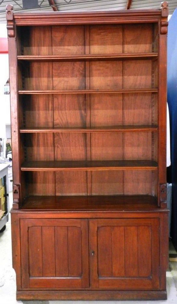 Antique Australian Cedar Bookcase with Doors Bookcases Furniture
